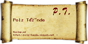 Polz Tünde névjegykártya